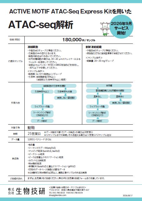 ATACseq解析ちらし