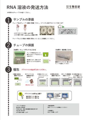 RNAの発送方法